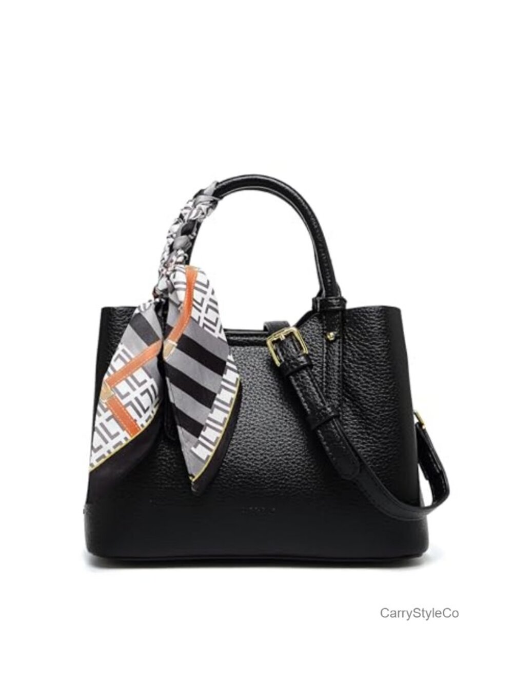 Waterproof Synthetic Leather Satchel Handbag with Wallet Top Handle Shoulder Bag